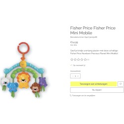 Fisher Price mini mobiel.