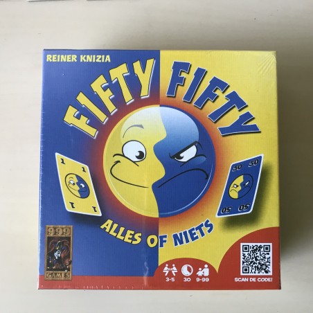 999 Games : Fifty Fifty.Nieuw.  Alles of niets.