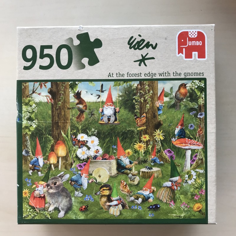 -1 stukje: David de Kabouter. Met de kabouters bij de bosrand . 950 stukjes.