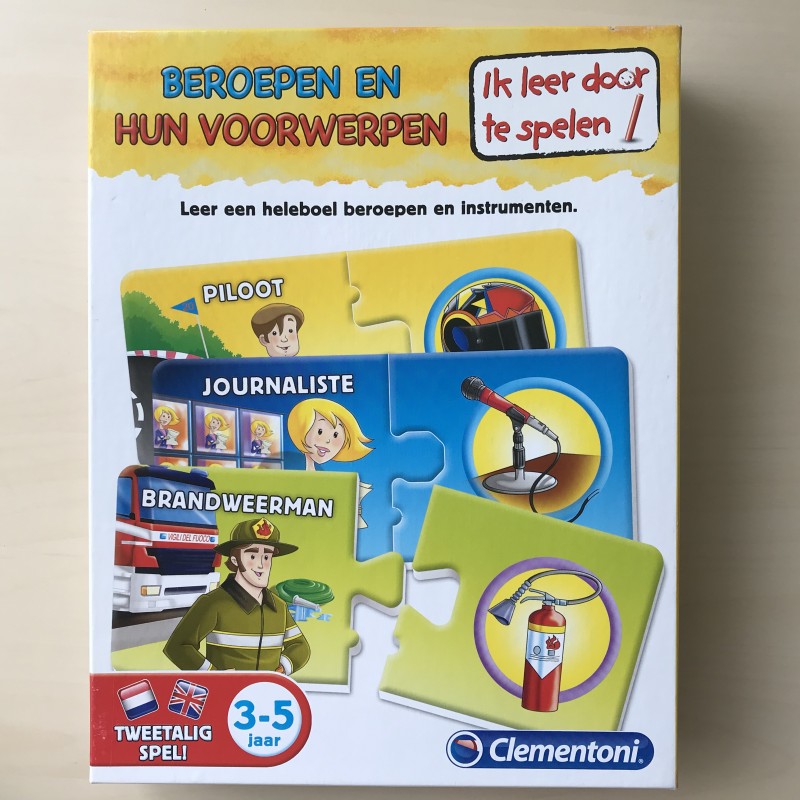 Ik leer door te spelen: Beroepen en hun voorwerpen.
