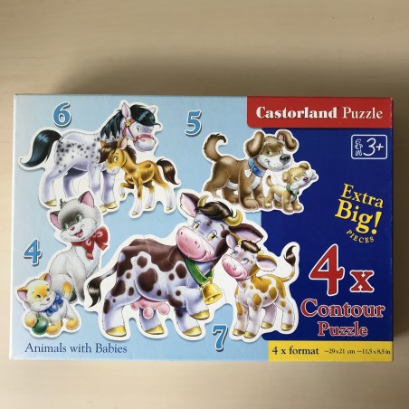 Baby puzzel : 4 puzzels. Extra grote stukken.