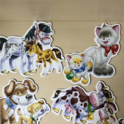 Baby puzzel : 4 puzzels. Extra grote stukken.