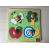 Puzzelplankje Knopjespuzzel : 4 stukken met grote knoppen
