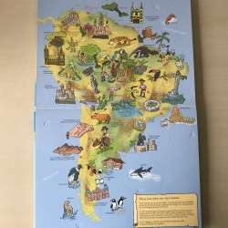 Flapjesboek. Ontdek de wereld. Atlas voor kinderen. -wereldkaart
