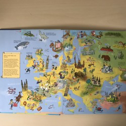 Flapjesboek. Ontdek de wereld. Atlas voor kinderen. -wereldkaart