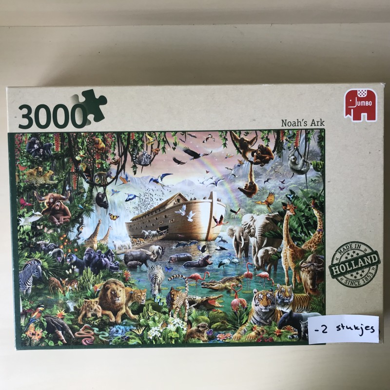 -2 stukje. Ark van Noach : 3000 stukjes.