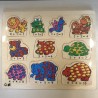 Puzzelplankje Knopjespuzzel : Nieuw. Dieren en rekenen.
