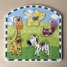 Puzzelplankje Knopjespuzzel : Dieren.