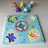 Djeco Lilo : Puzzelplankje Knopjespuzzel met grote dieren.