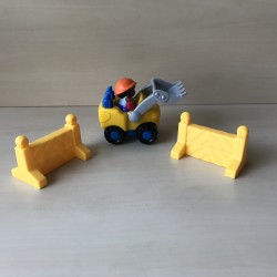 Fisher Price : Little People. Bulldozer met popje.  Set 136.