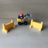 Fisher Price : Little People. Bulldozer met popje.  Set 136.