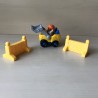Fisher Price : Little People. Bulldozer met popje.  Set 136.