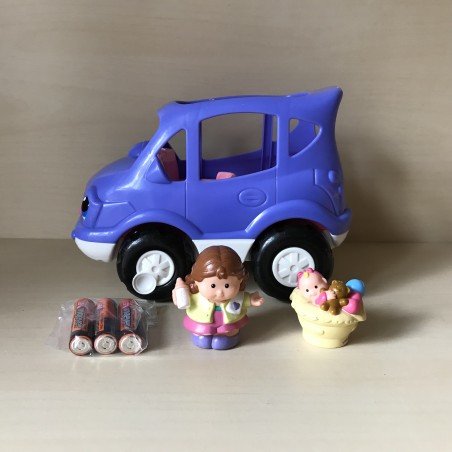 Fisher Price : Little People. Auto met moeder en baby. Met geluid.