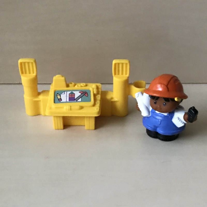 Fisher Price : Little People. Popje met tekentafel.