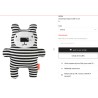 Knuffel : zwart witte knuffel. 19 cm. hoog