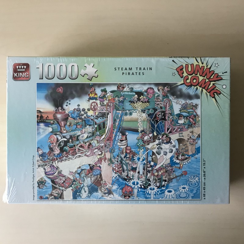 Funny comic : Nieuw. Steam train Pirates 1000 stukjes.