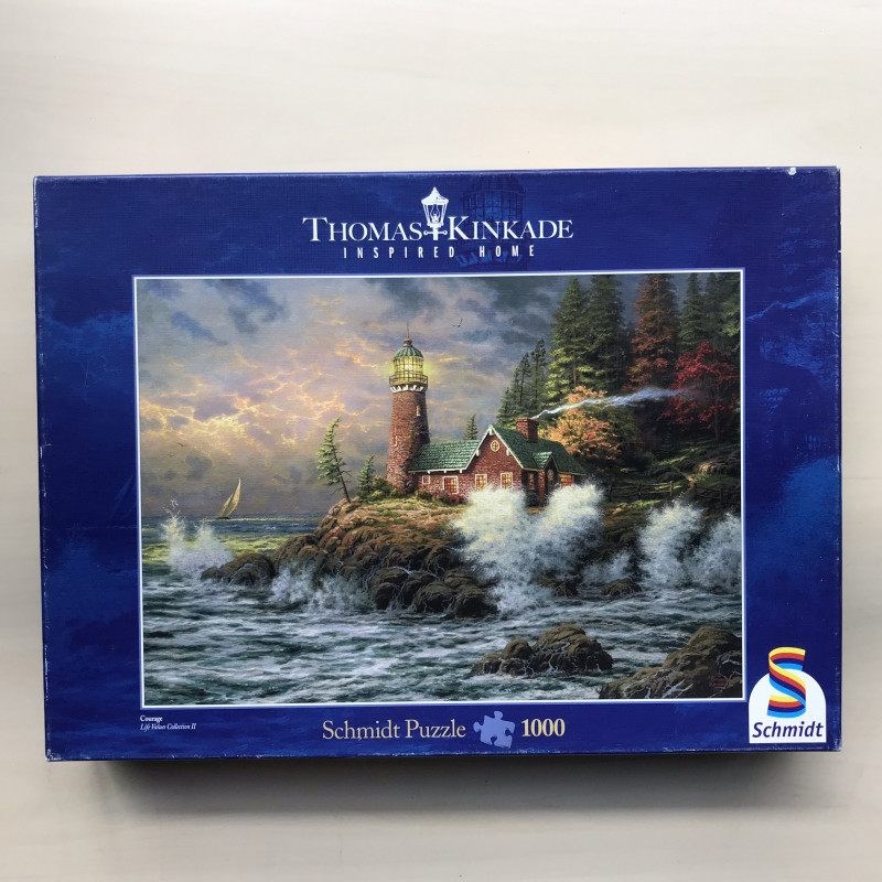 Thomas Kinkade : Vuurtoren. Onweerstemming. 1000 stukjes