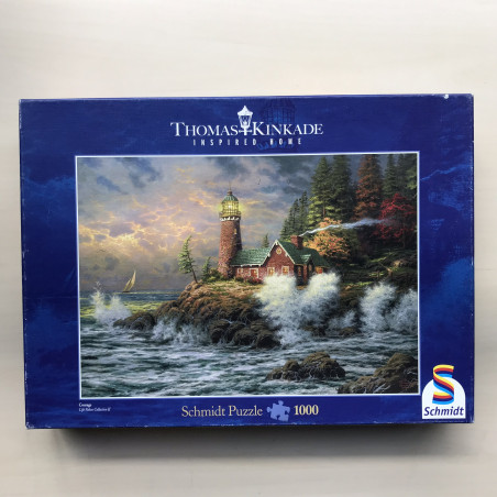 Thomas Kinkade : Vuurtoren. Onweerstemming. 1000 stukjes