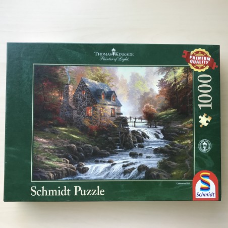 Thomas Kinkade : Bij de oude molen. 1000 stukjes