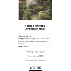 Thomas Kinkade : Ongebruikt. Het huis aan de zee. 1000 stukjes