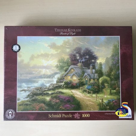 Thomas Kinkade. Nieuw. Het huis aan de zee. 1000 stukjes