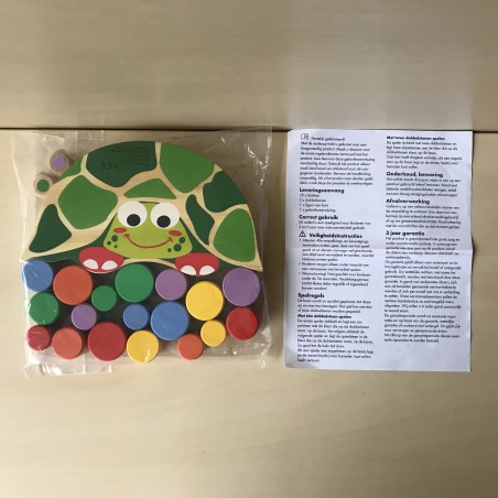 Balans spel / Evenwichtspel : houten schildpad ( zonder doos)
