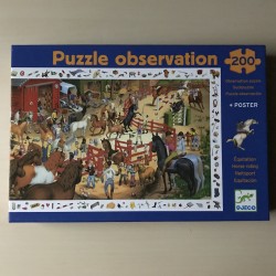 Djeco : Zoekpuzzel 200 stukjes. Equitation. Paardrijden