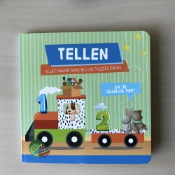 Tellen : sluit maar aan bij de puzzeltrein + boekje.