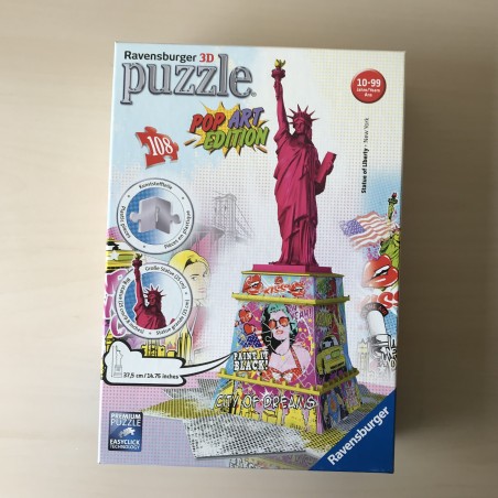 3D puzzel. Vrijheidsbeeld. Pop art edition .  108 stukjes