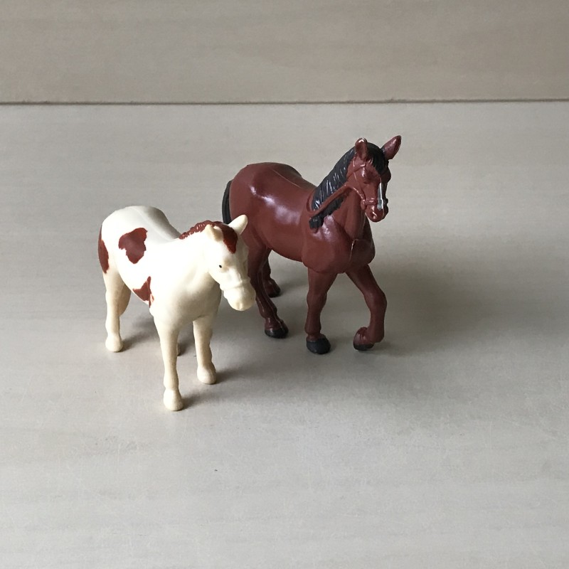 2 paarden.