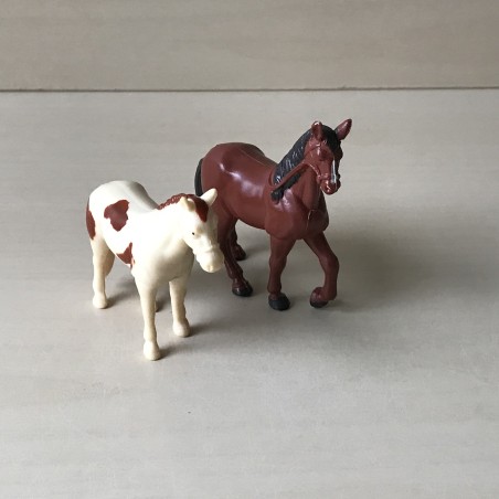 2 paarden.