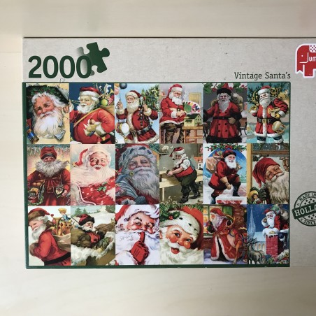 -1 stukje. Kerst : Vintage Santa’s. 2000 stukjes.