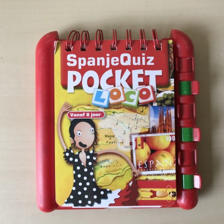 Pocket Loco spelhouder / cassette met boekje. Spanje