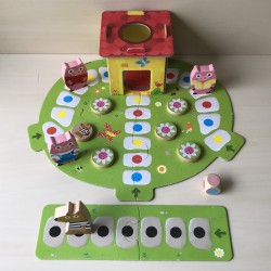 Drie kleine biggetjes bordspel