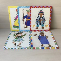 Rijgspel : Diverse klederdrachten.