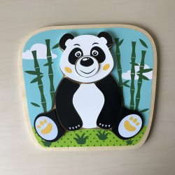 Puzzelplankje Knopjespuzzel : Panda.