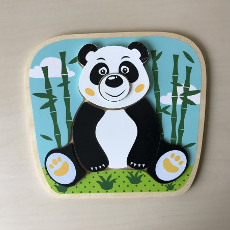 Puzzelplankje Knopjespuzzel : Panda.