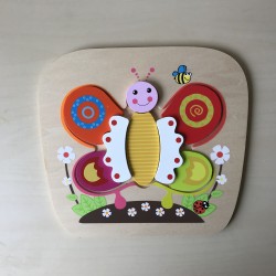Puzzelplankje Knopjespuzzel : Vlinder