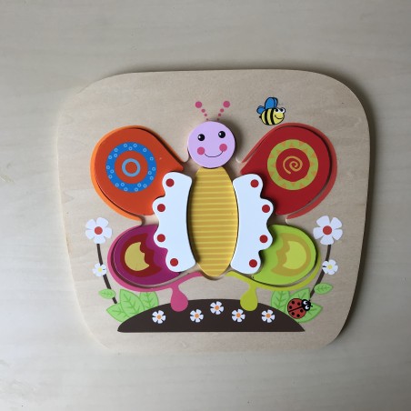 Puzzelplankje Knopjespuzzel : Vlinder