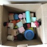 Janod : Doos met houten blokken/ knikkerbaan.