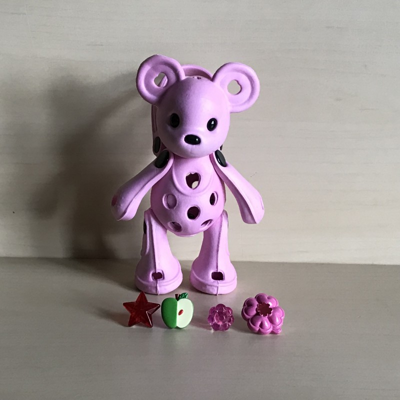 Pop-Pals. Beertje “crocs”, roze 15 cm. hoog.