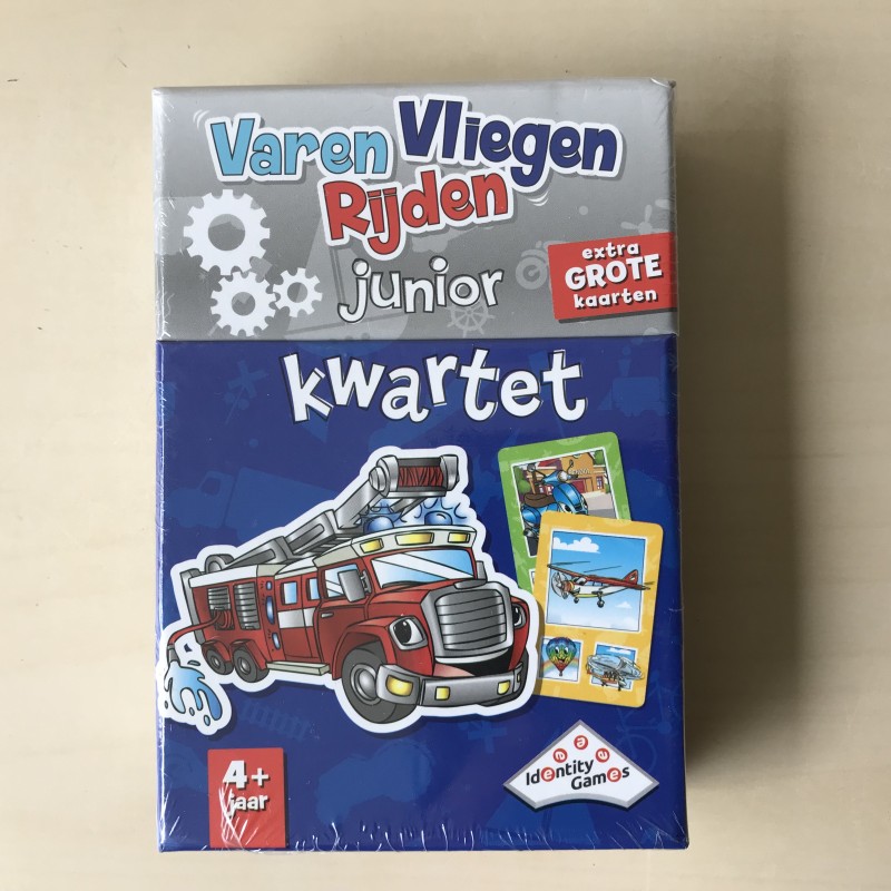 Kwartet : Nieuw.  Varen, vliegen, rijden junior kwartet.