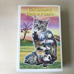 Kat, poes. : Vormenpuzzel Shaped 1000 stukjes. Met lijmsetje