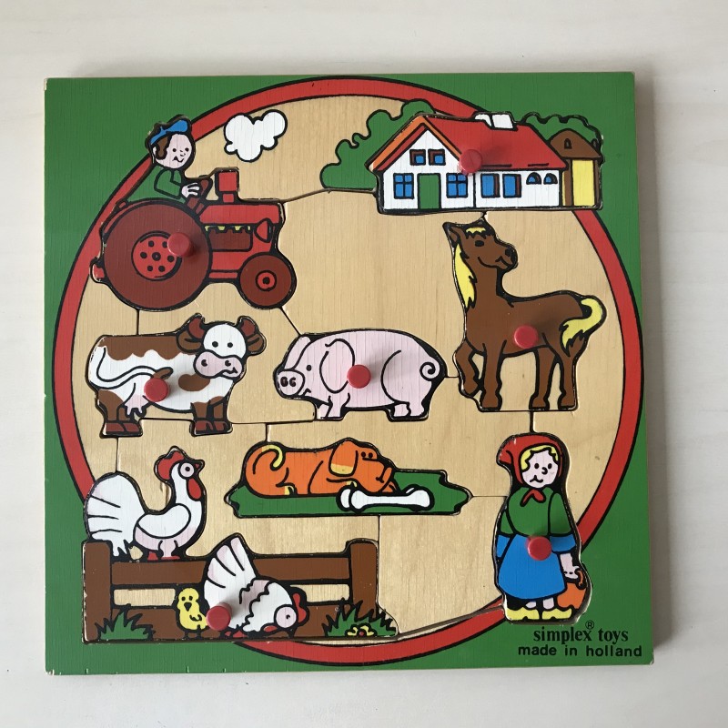 Puzzelplankje Knopjespuzzel : Simplex boerderij