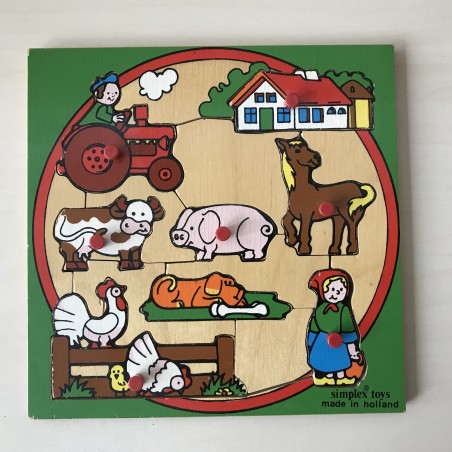 Puzzelplankje Knopjespuzzel : Simplex boerderij
