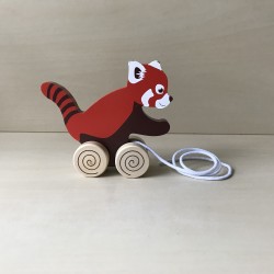 Houten loopdier. 15 cm. lang en 13 cm. hoog.