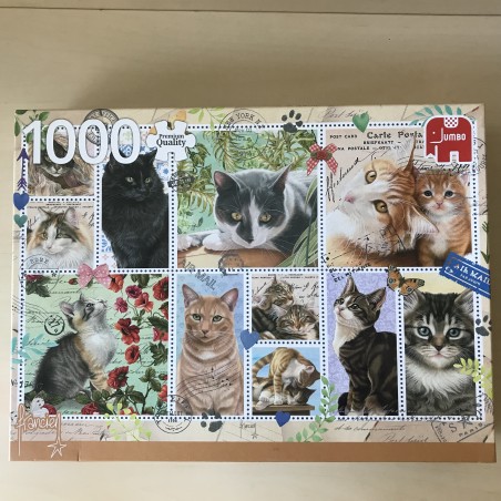 Francien : katten postzegels. 1000 stukjes