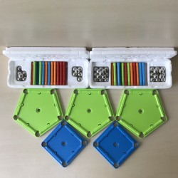 Geomag : 88 + 32 onderdelen. Setje op foto 4 en 5 is een toevoeging.
