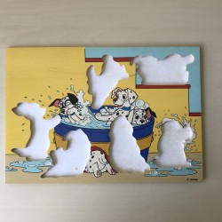 Puzzelplankje Knopjespuzzel : Disney. 101 dalmatiërs. 6 stukjes.