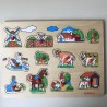 Puzzelplankje Knopjespuzzel : Eichhorn : Boerderij. 12 stukjes.